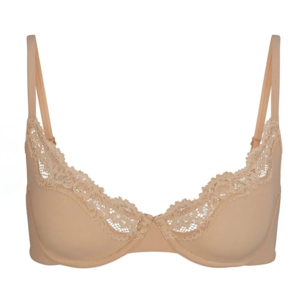 SKIMS Fits Everybody Lace Underwire Bra - Clay - Size 44C - NWT